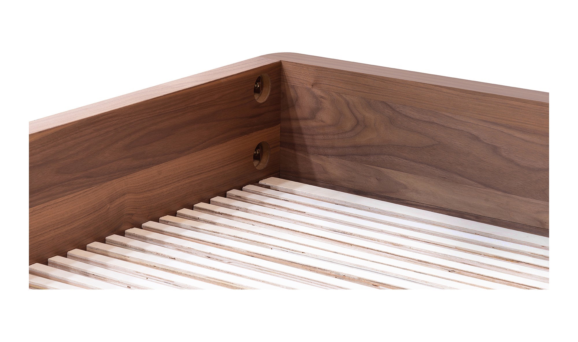 Round Off Walnut Bedroom Collection, 64.0" W