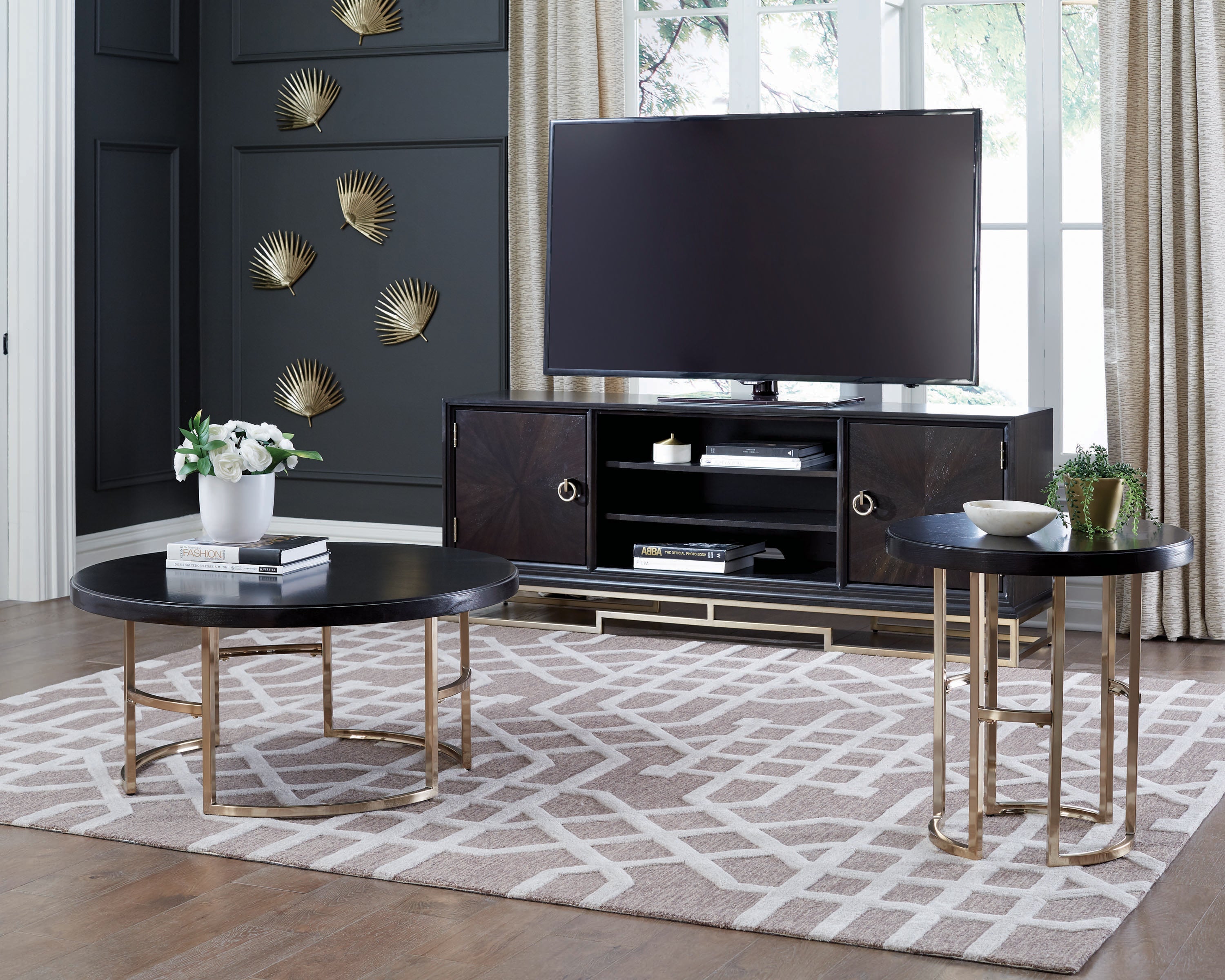 Corliss Occasional Collection, Brown Finish