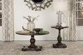 Walden Round Occasional Collection, Brown Finish