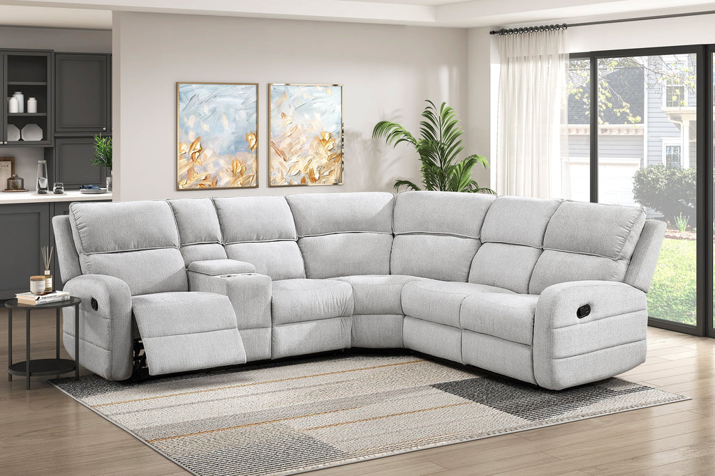 Thorne 3 Pc. Reclining Sectional, 112" W