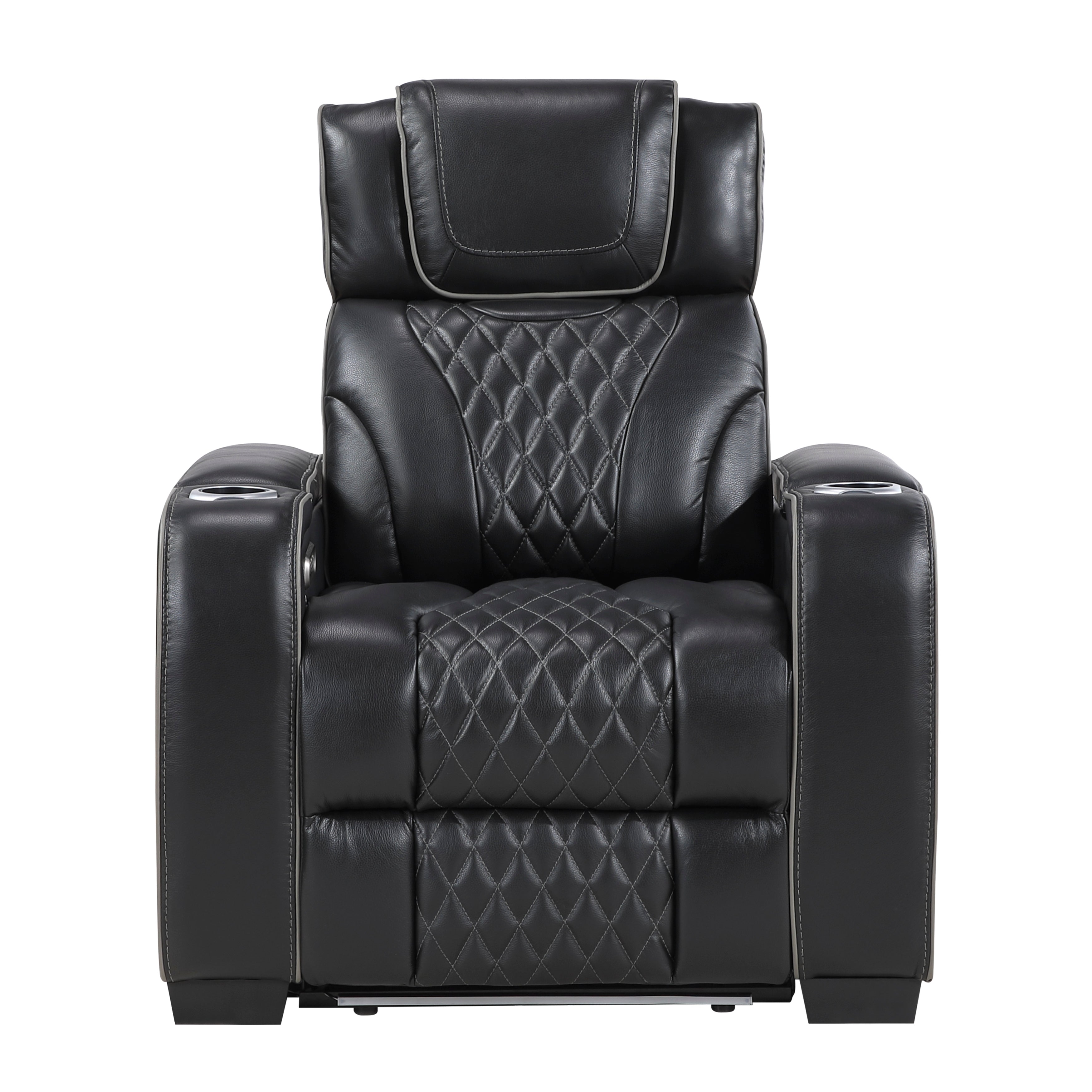 Apex Power Reclining Leather Living Room Collection, 84.5" W