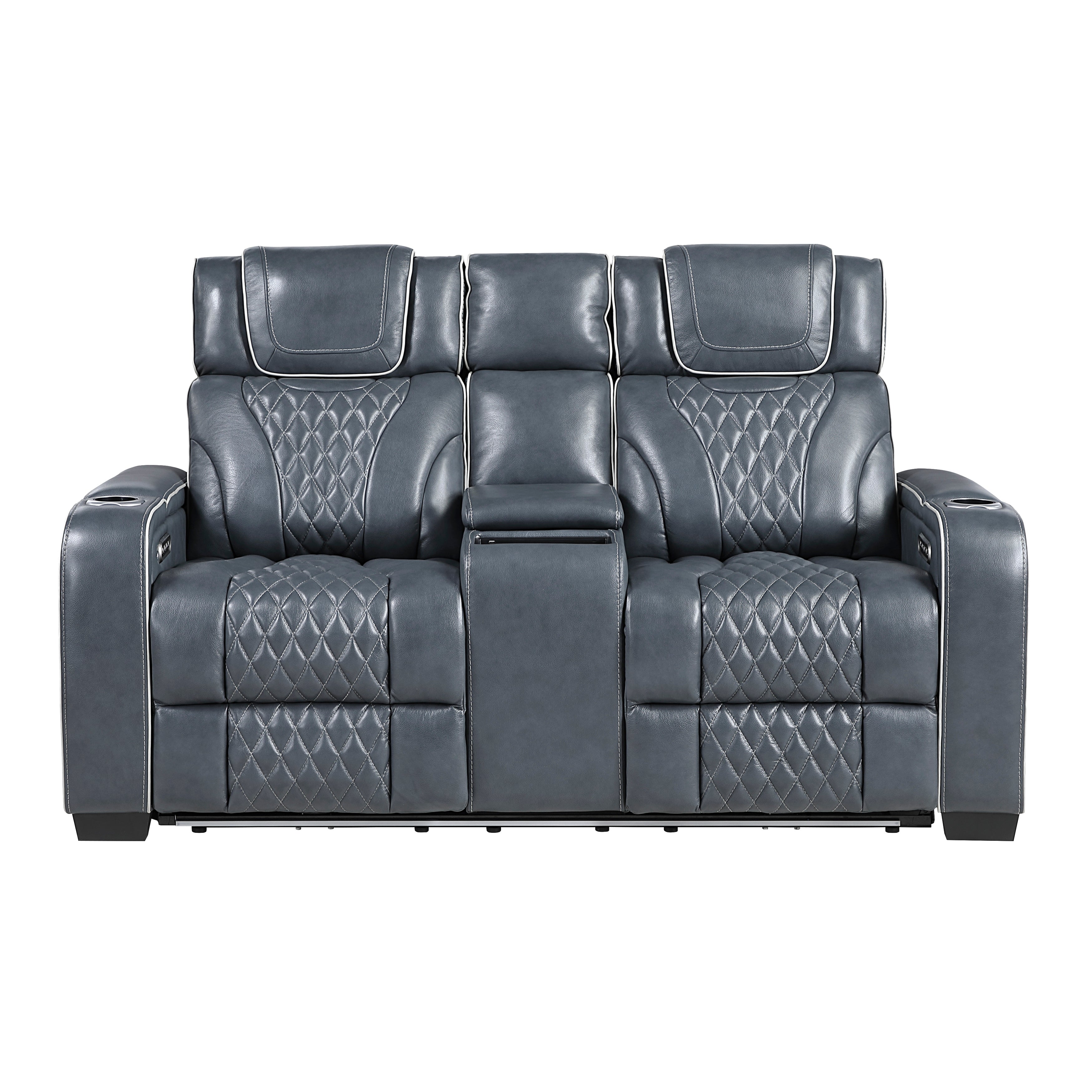 Apex Power Reclining Leather Living Room Collection, 84.5" W
