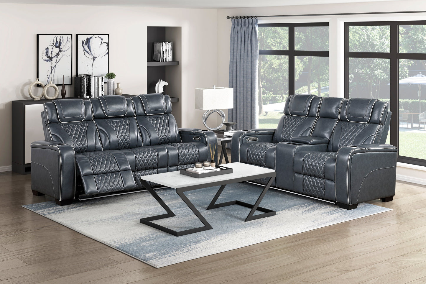 Apex Power Reclining Leather Living Room Collection