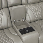 Apex Power Reclining Leather Living Room Collection, 84.5" W