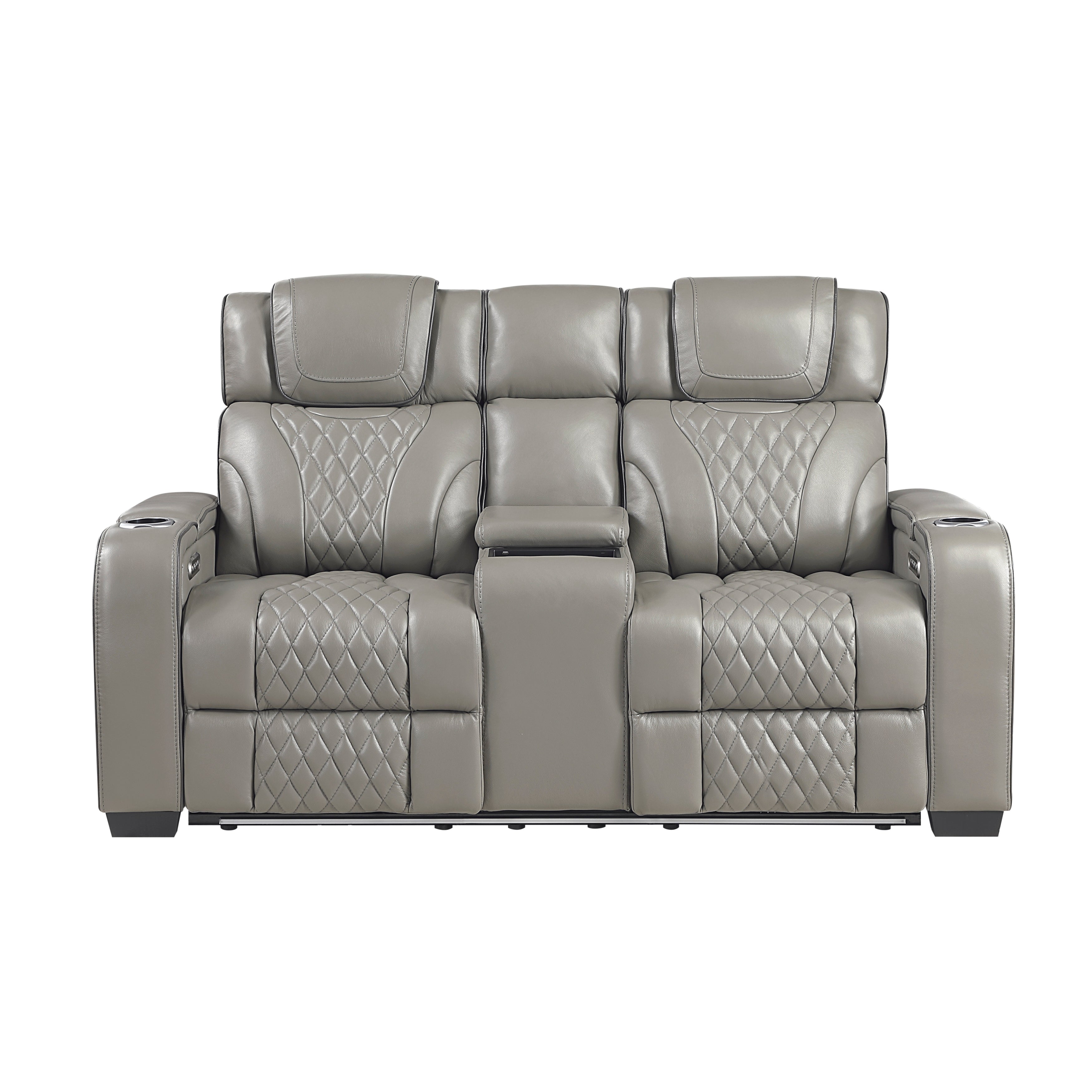Apex Power Reclining Leather Living Room Collection, 84.5" W