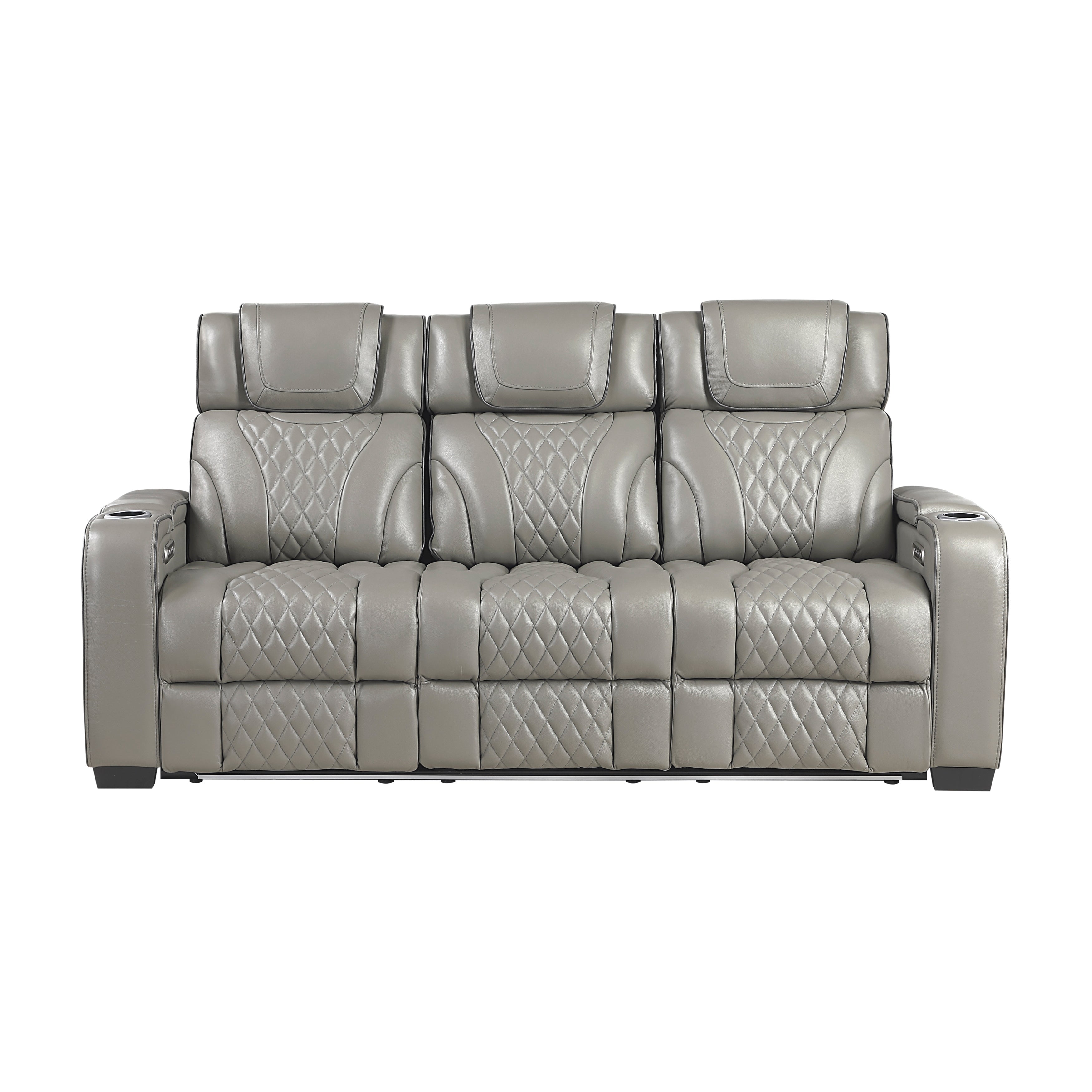 Apex Power Reclining Leather Living Room Collection, 84.5" W