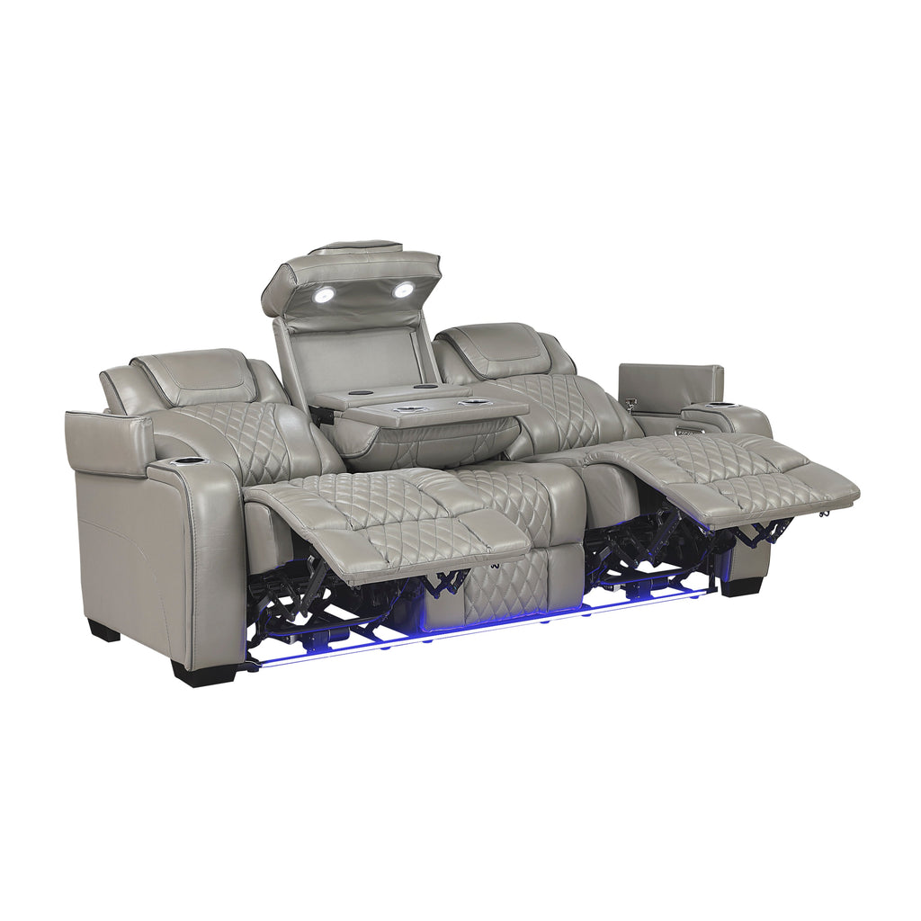 Apex Power Reclining Leather Living Room Collection, 84.5" W