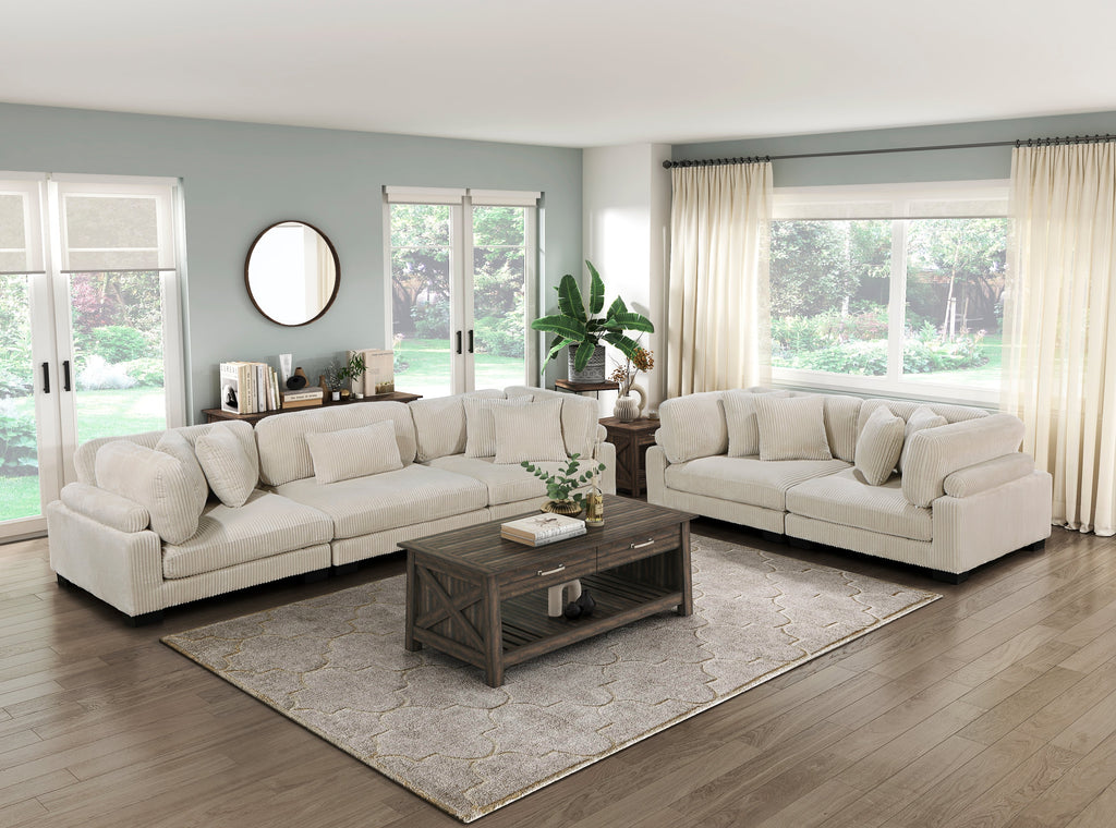 Traverse Beige Living Room Collection, 135" W