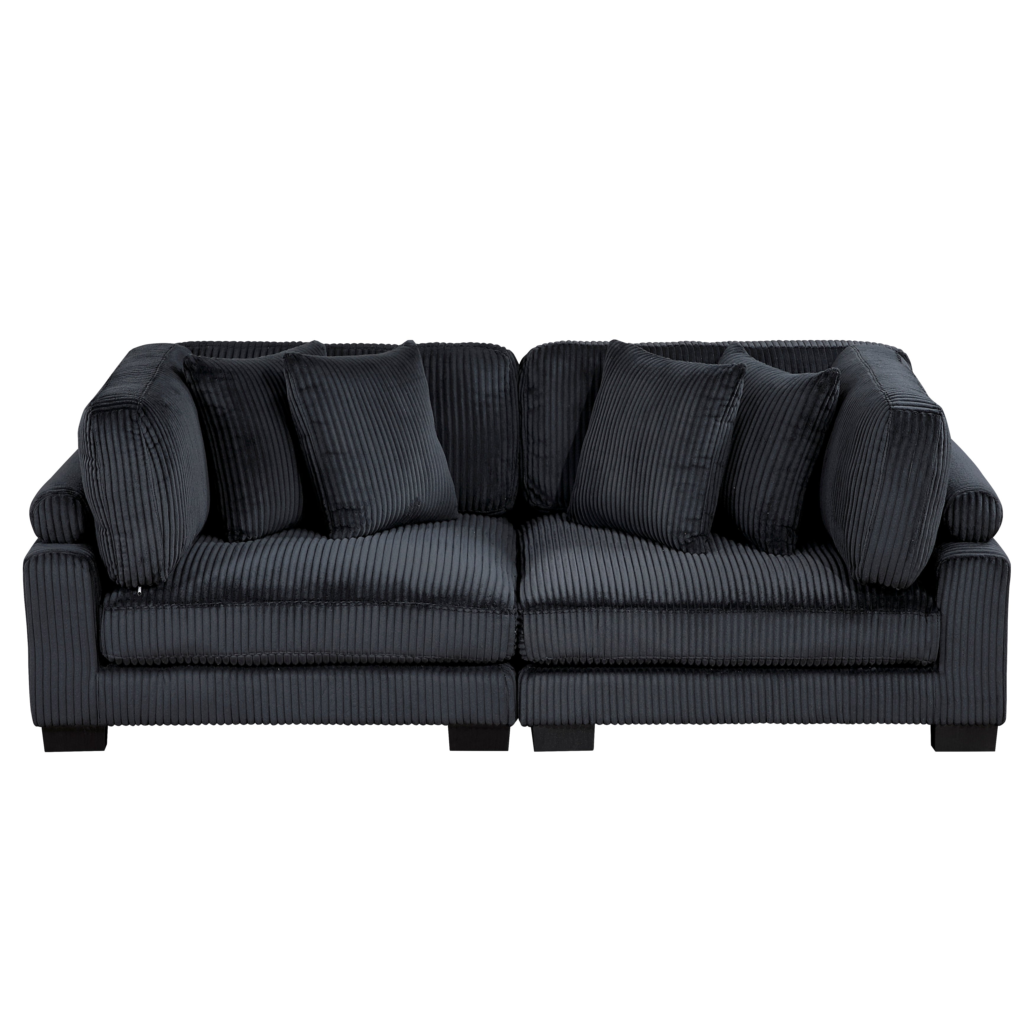Traverse Black Living Room Collection, 135" W