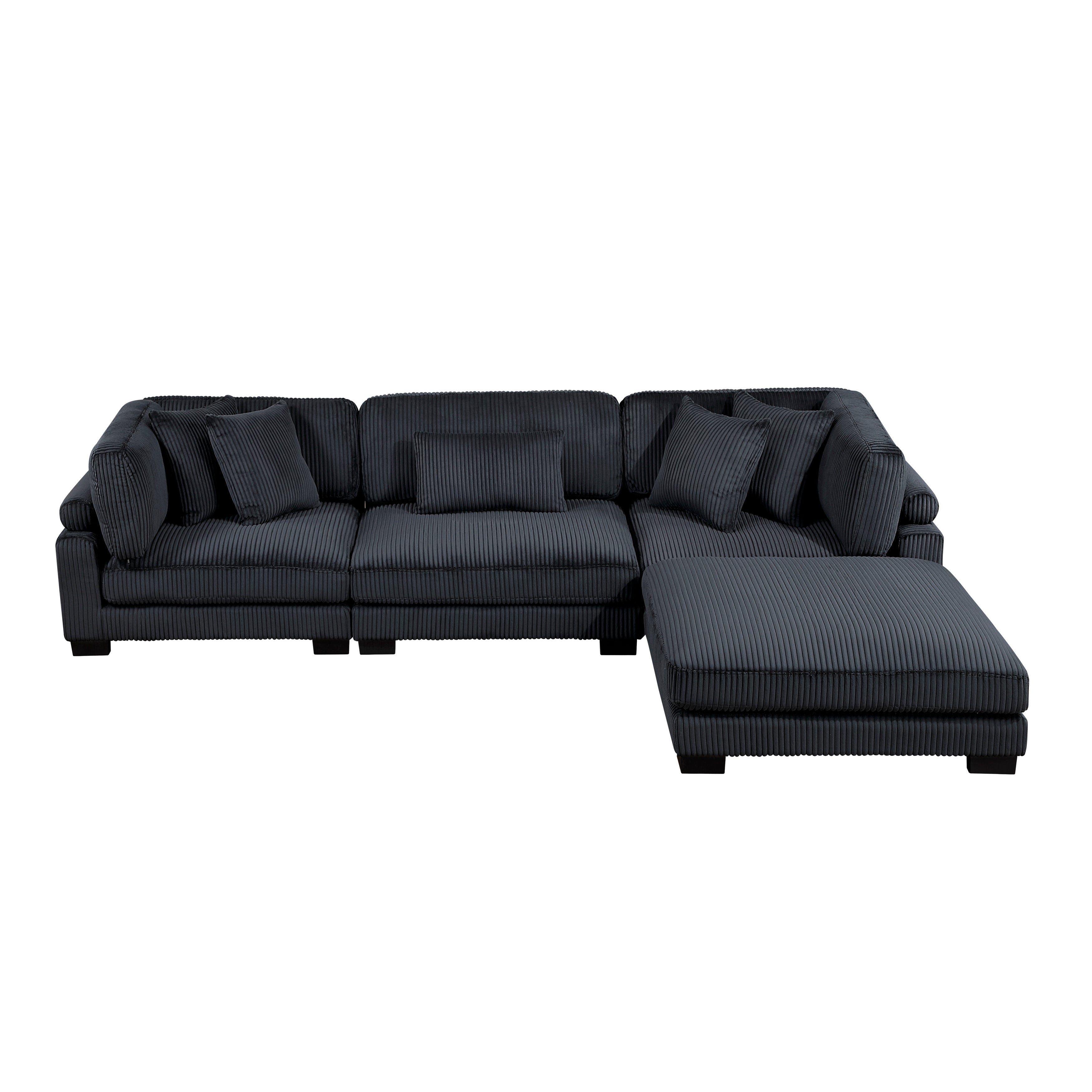 Traverse Black Modular Sectional Collection, 45" W