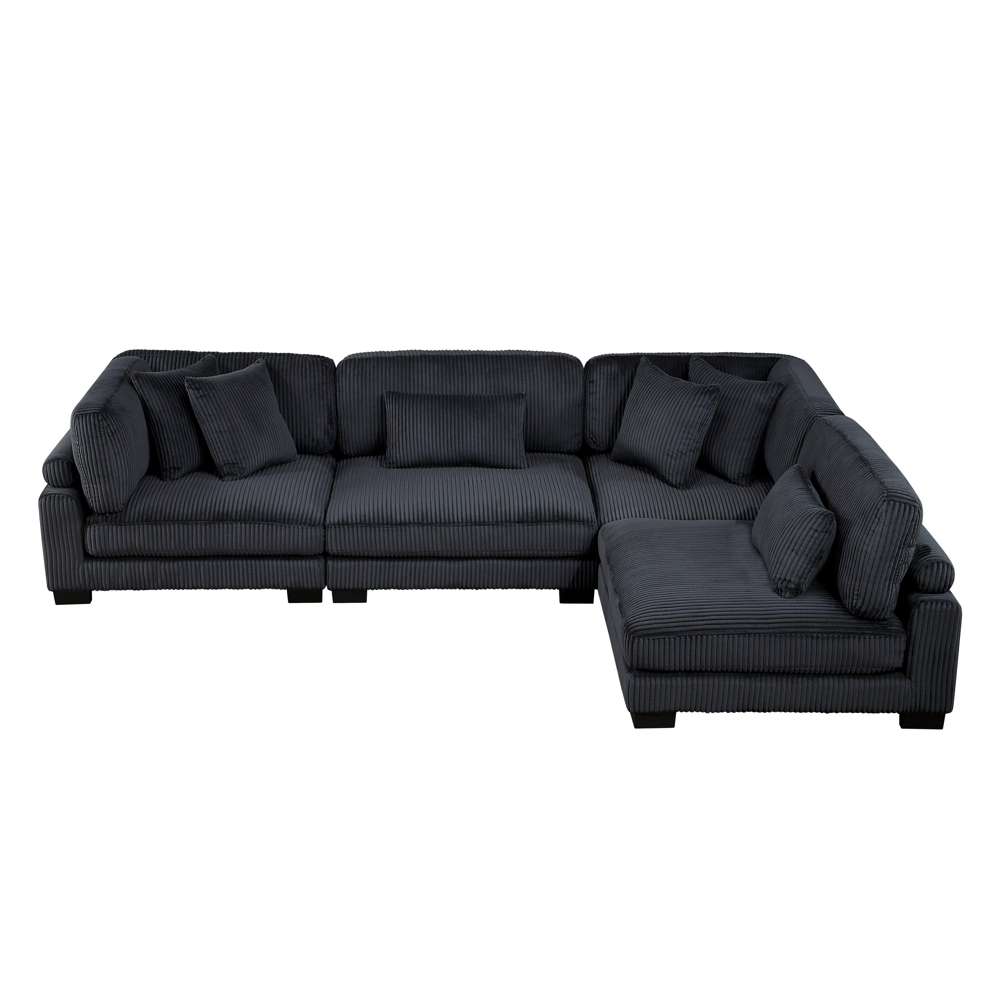 Traverse Black Modular Sectional Collection, 45" W