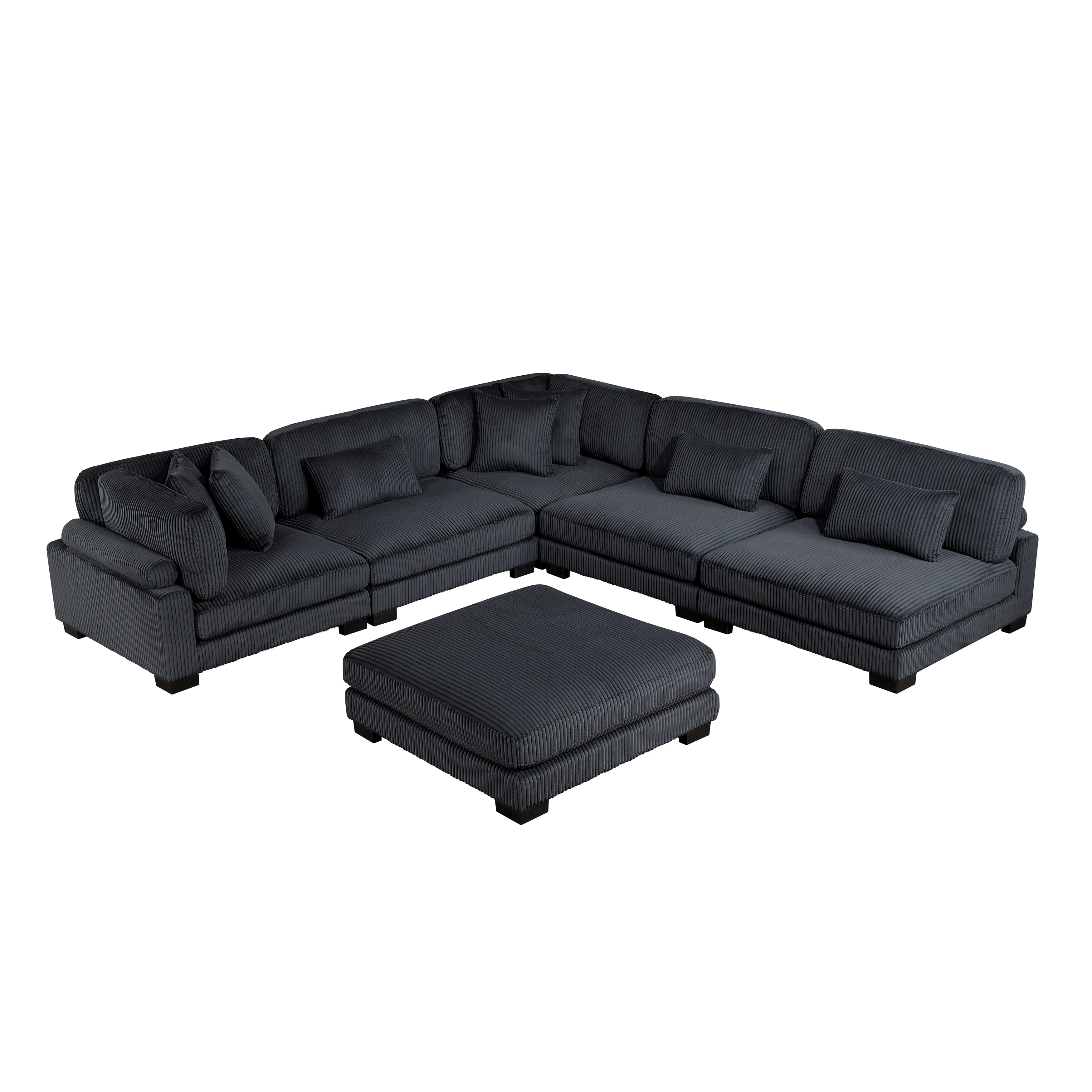 Traverse Black Modular Sectional Collection, 45" W