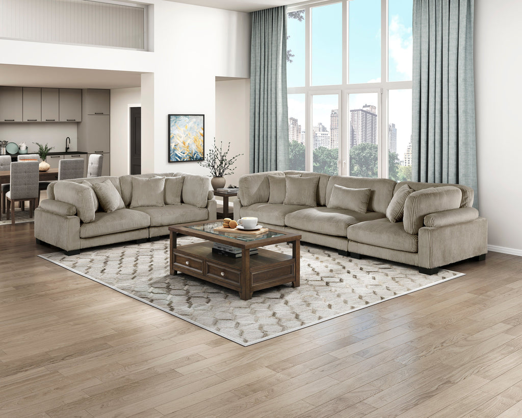 Traverse Gold Brown Living Room Collection, 135" W