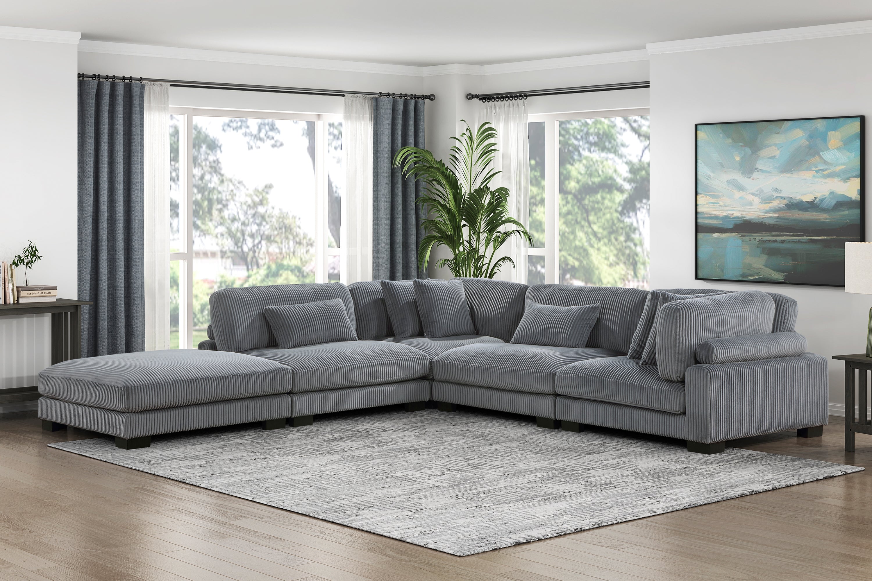 Traverse Grey Modular Sectional Collection, 45" W