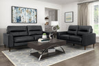 Lewes Leather Living Room Collection, 76" W