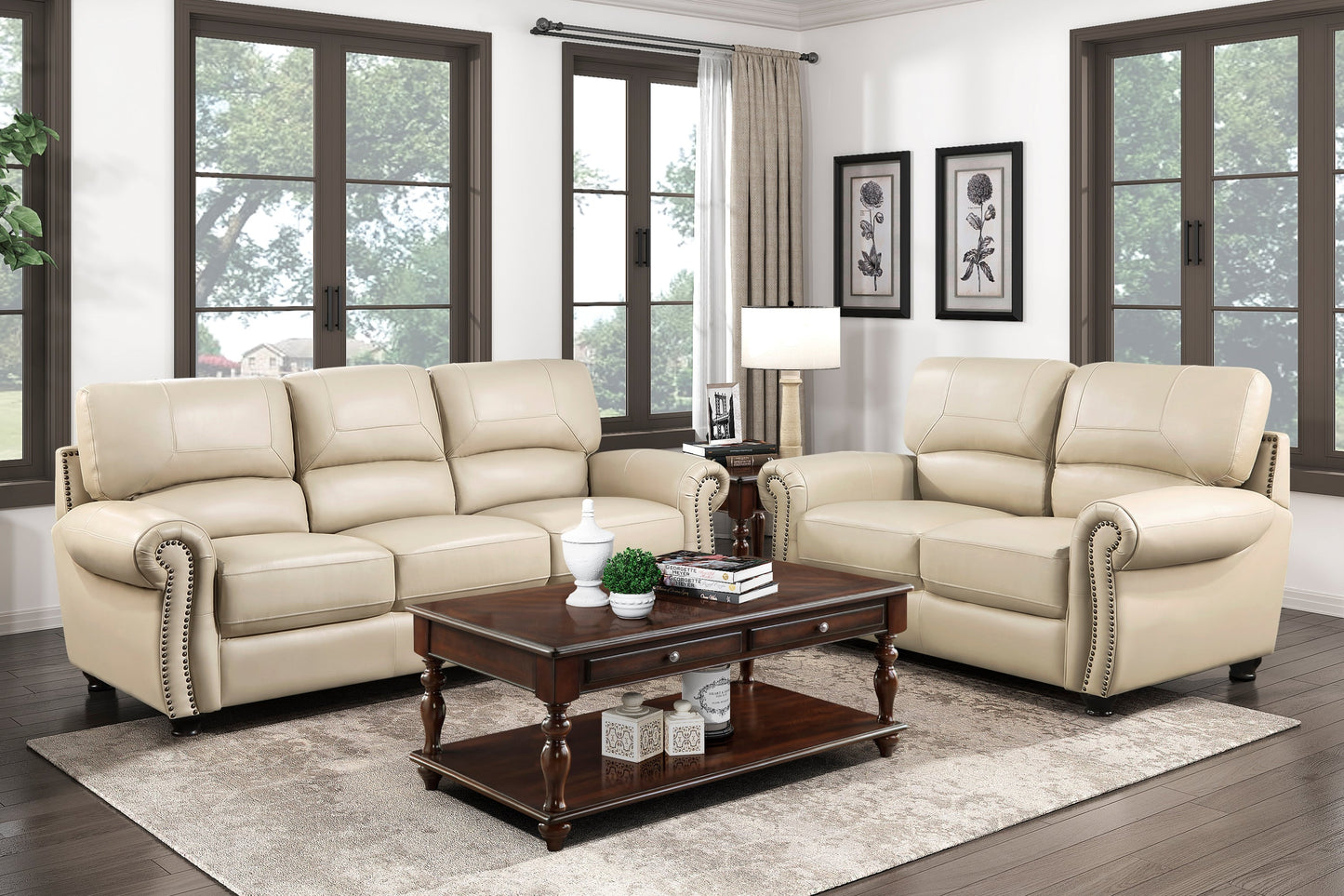 Foxborough Leather Living Room Collection