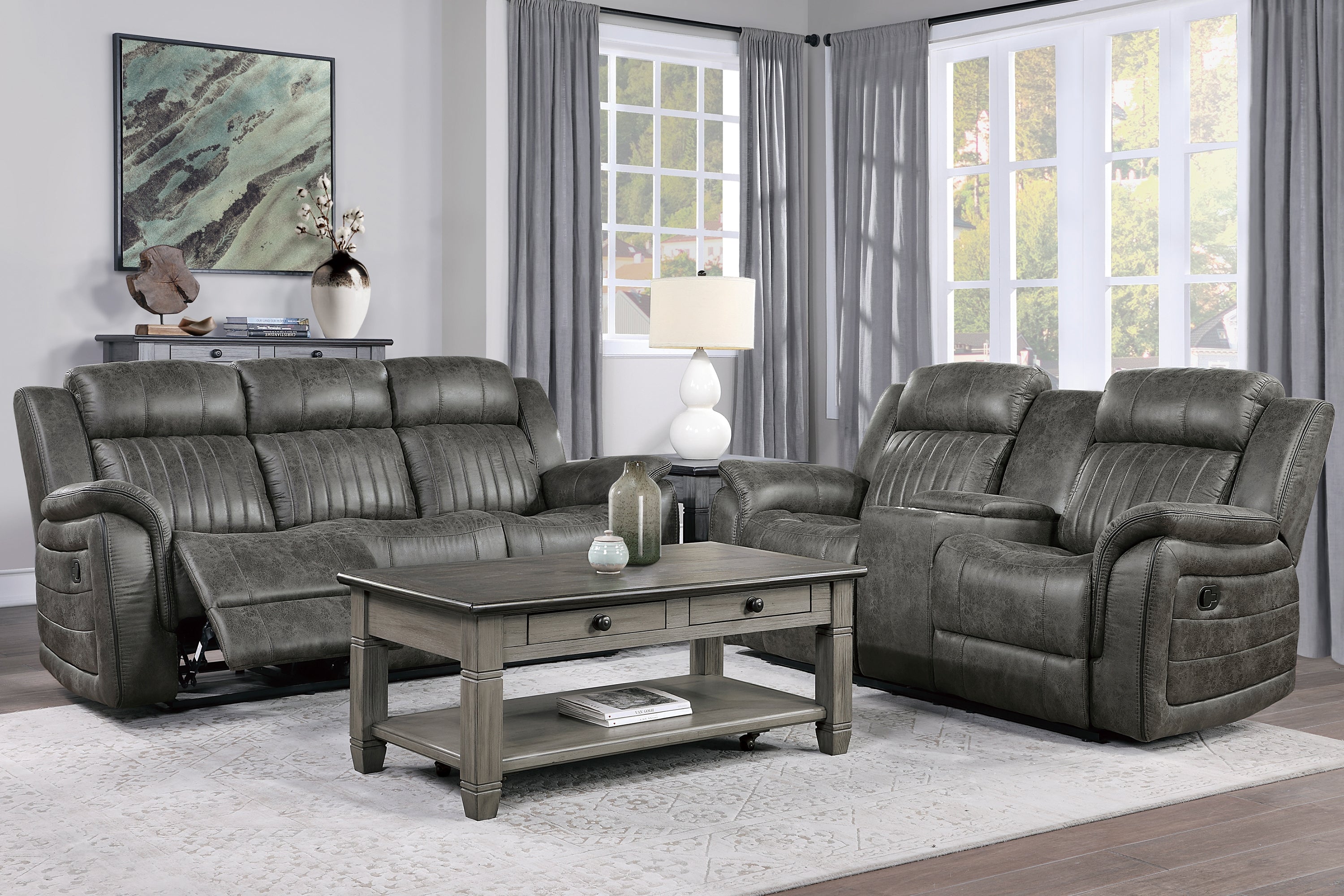 Centeroak Reclining Living Room Collection, 83.5" W