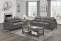 Mischa Leather Living Room Collection, 88.75" W