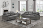 Mischa Leather Living Room Collection, 88.75" W