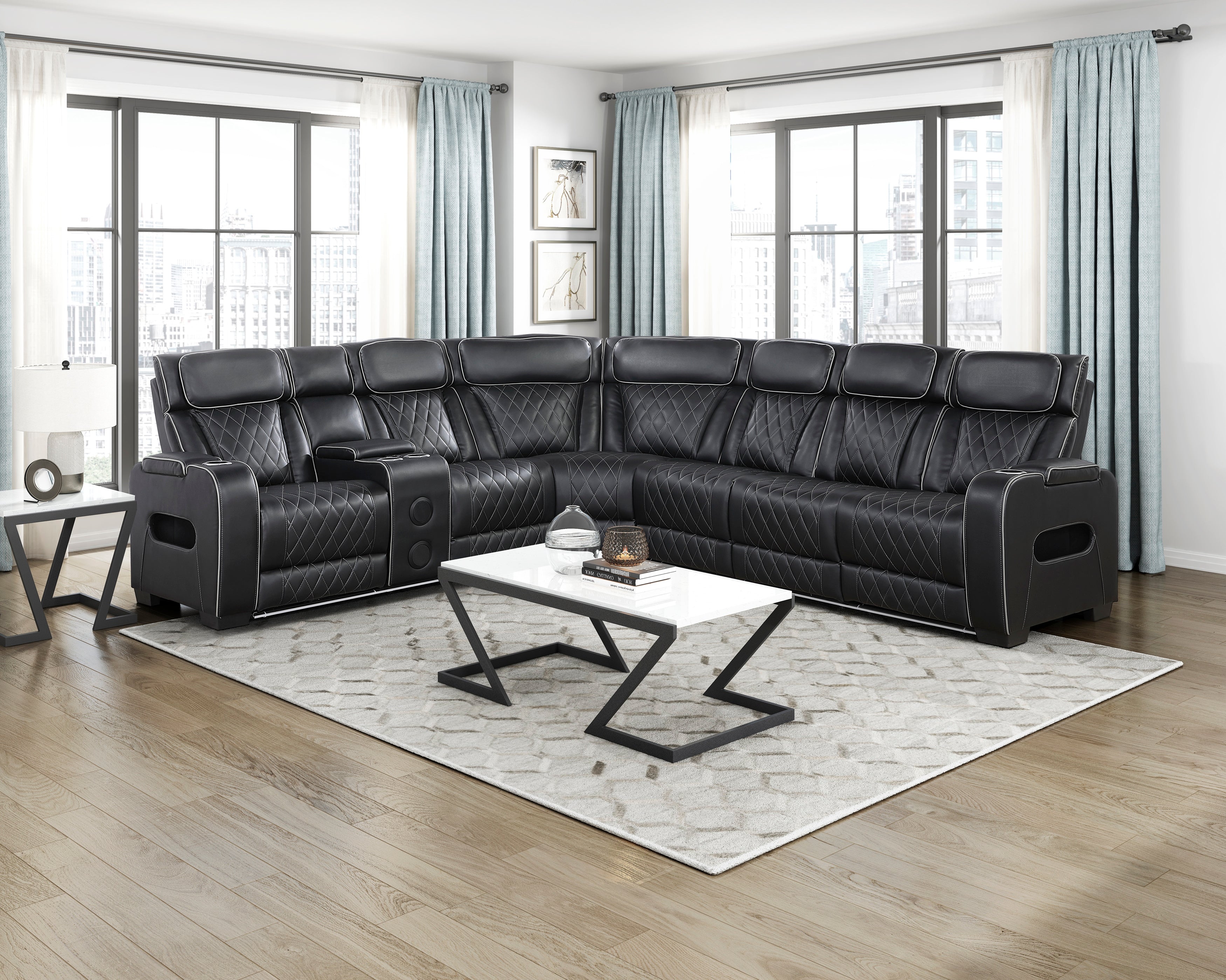 Fairway Power Reclining Sectional Collection, 128" W