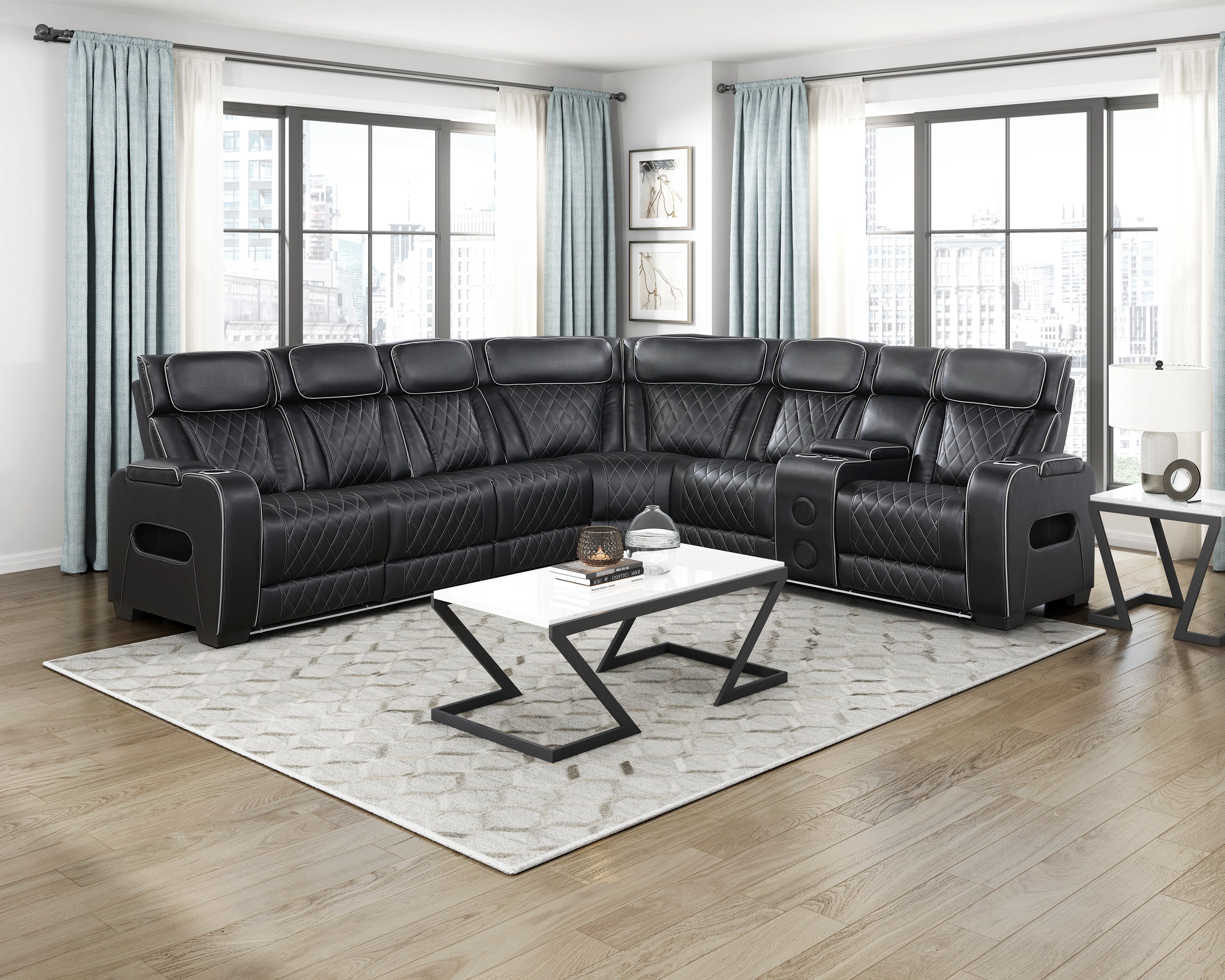 Fairway Power Reclining Sectional Collection, 128" W