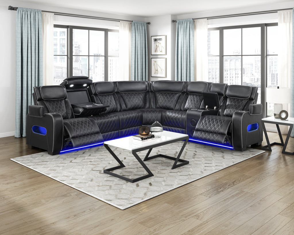 Fairway Power Reclining Sectional Collection, 128" W
