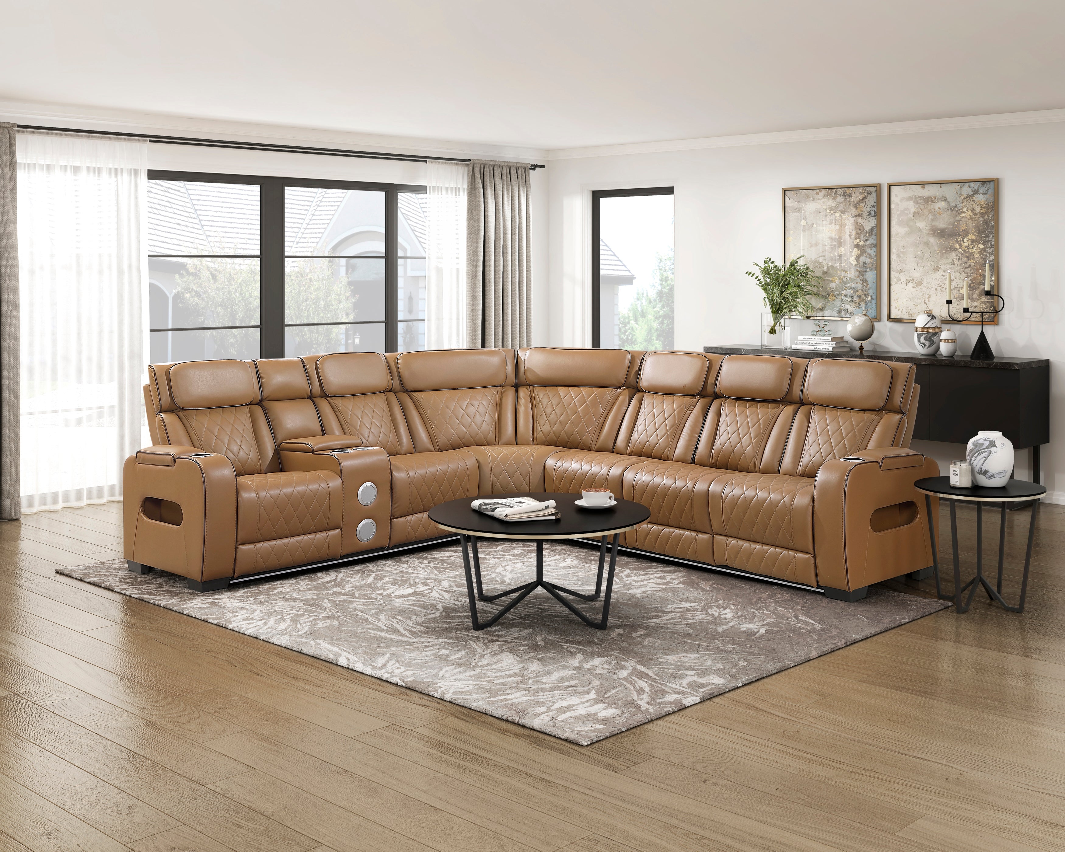Fairway Power Reclining Sectional Collection, 128" W