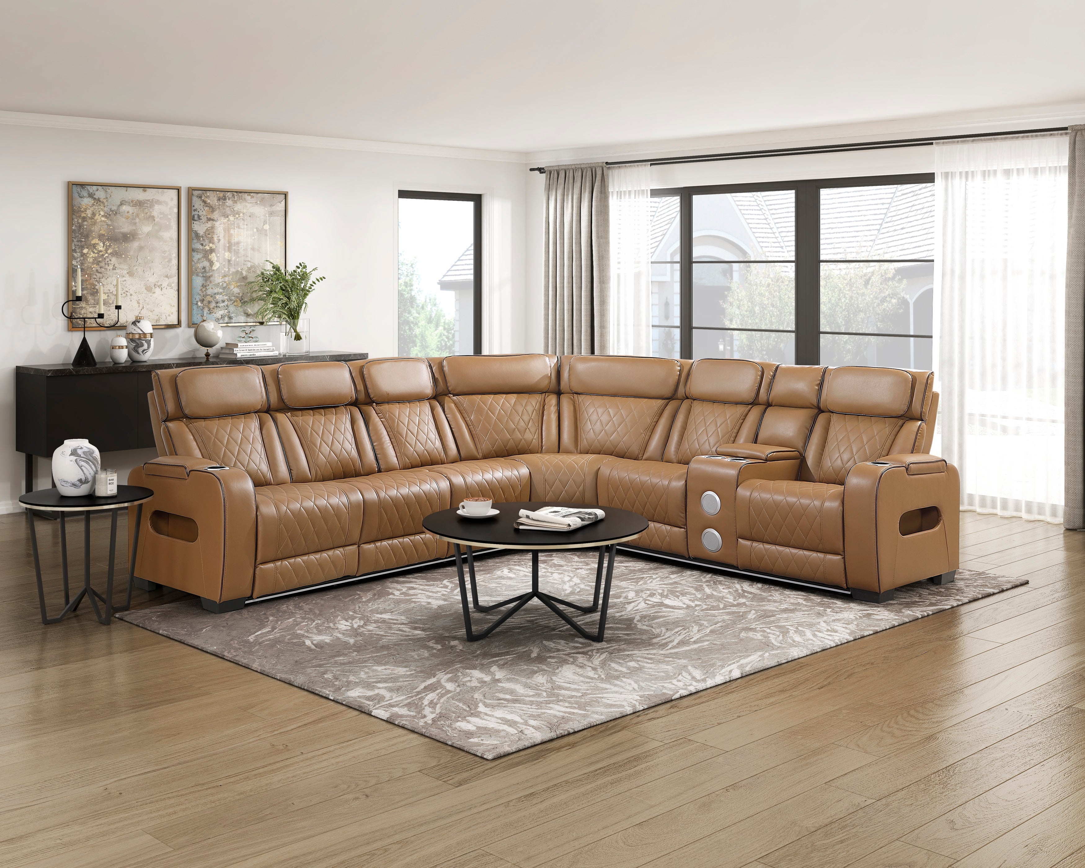 Fairway Power Reclining Sectional Collection, 128" W
