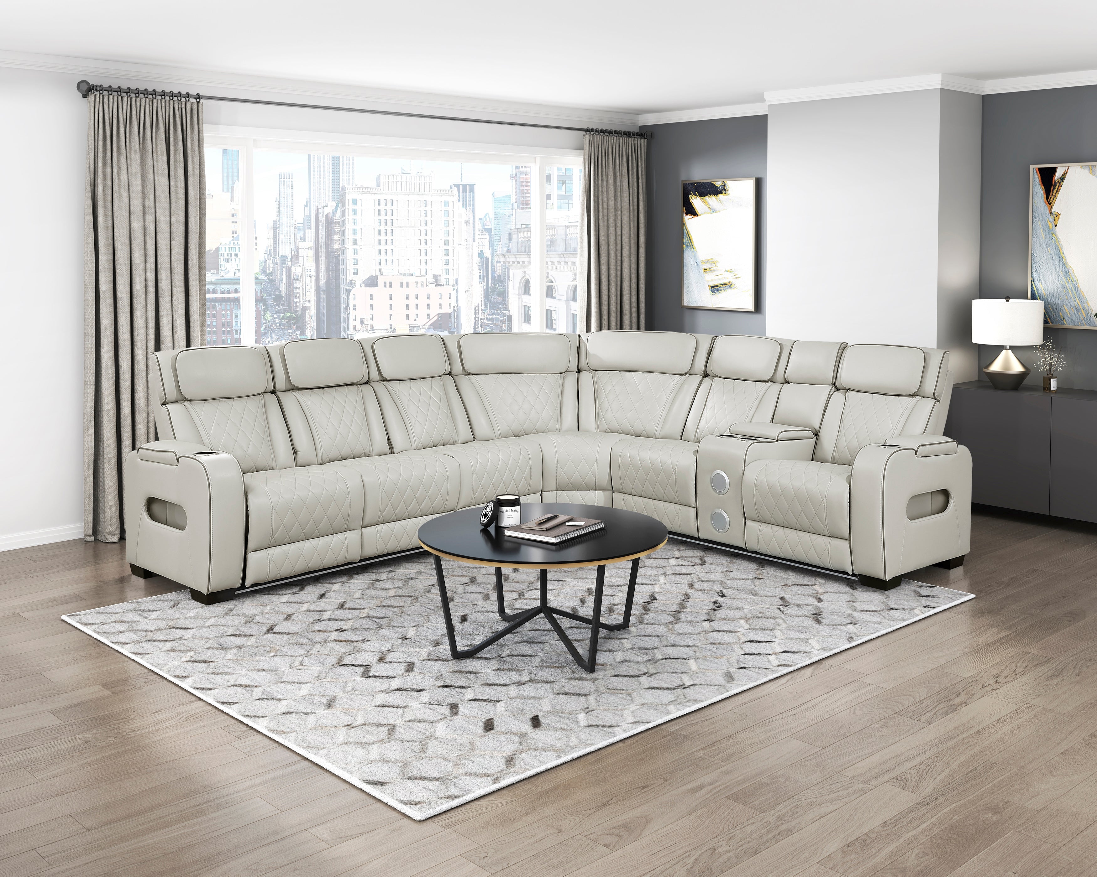 Fairway Power Reclining Sectional Collection, 128" W