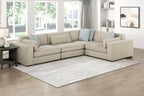 Mila Sectional Collection, Brown Finish