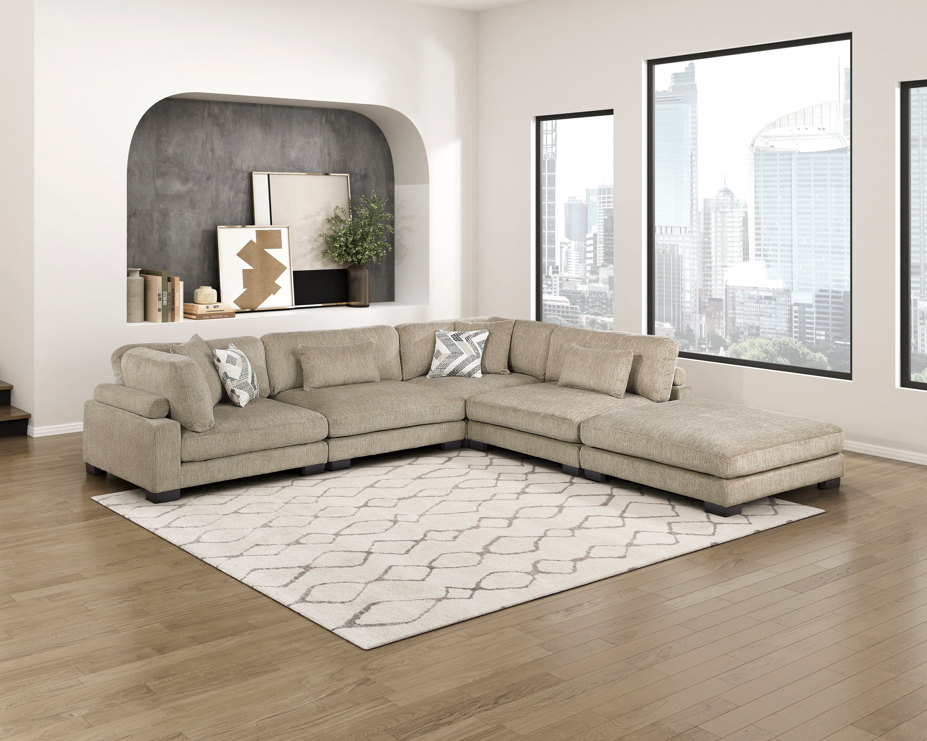 Tinley Brown Modular Sectional Collection, 45" W