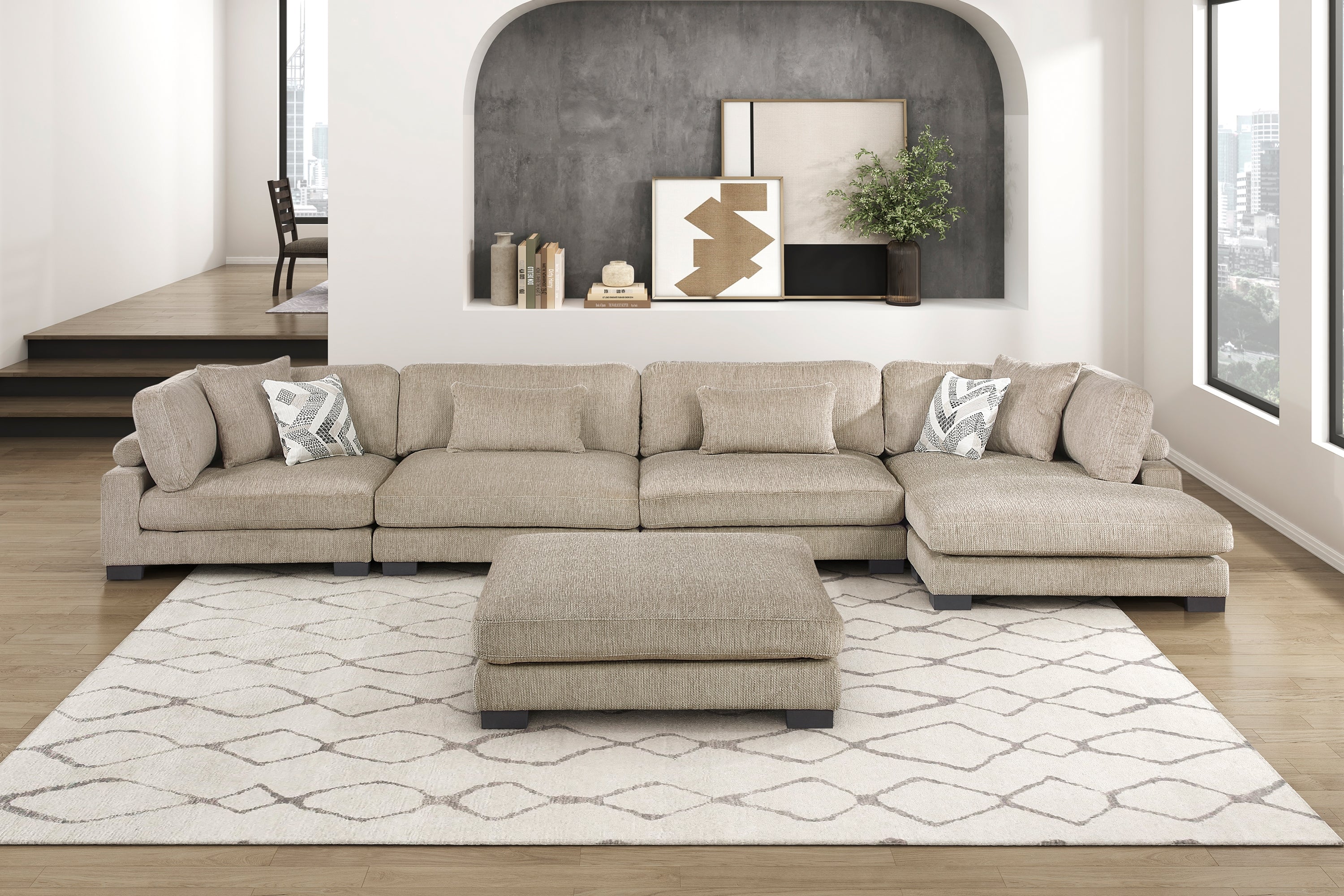 Tinley Brown Modular Sectional Collection, 45" W