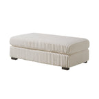 Warwick Beige Ottoman, 56" W