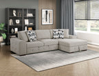 Raife 2 Pc. Sleeper Sectional Collection, Beige Finish