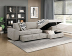 Raife 2 Pc. Sleeper Sectional Collection, Beige Finish