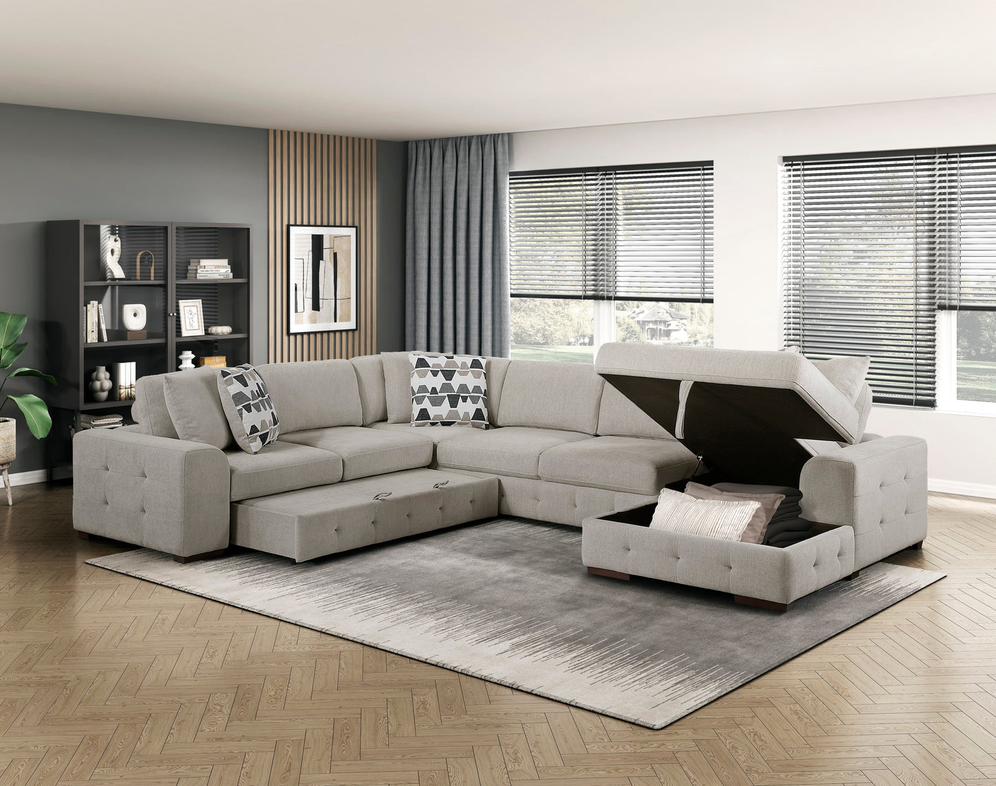 Raife 4 Pc. Sleeper Sectional Collection