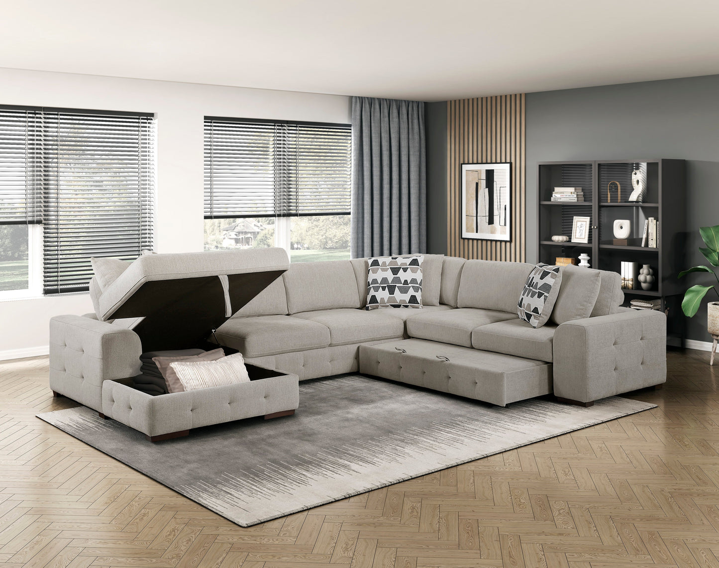 Raife 4 Pc. Sleeper Sectional Collection