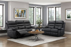 Hancock Manual Reclining Leather Living Room Collection, 86.5" W