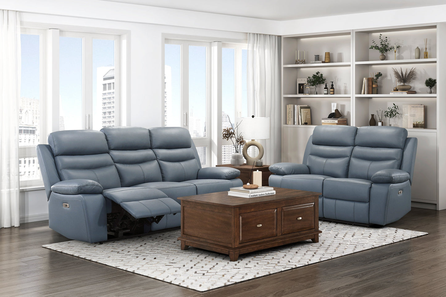 Hancock Power Reclining Leather Living Room Collection