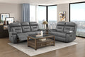 Laconia Manual Reclining Leather Living Room Collection, 87" W