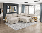 Pompano Beige Sectional Collection, 92" W