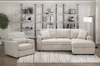 Pompano Beige Sectional Collection, 92" W