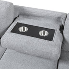 Pompano Grey Sectional Collection, 92" W