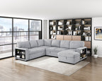 Pompano Grey Sectional Collection, 92" W