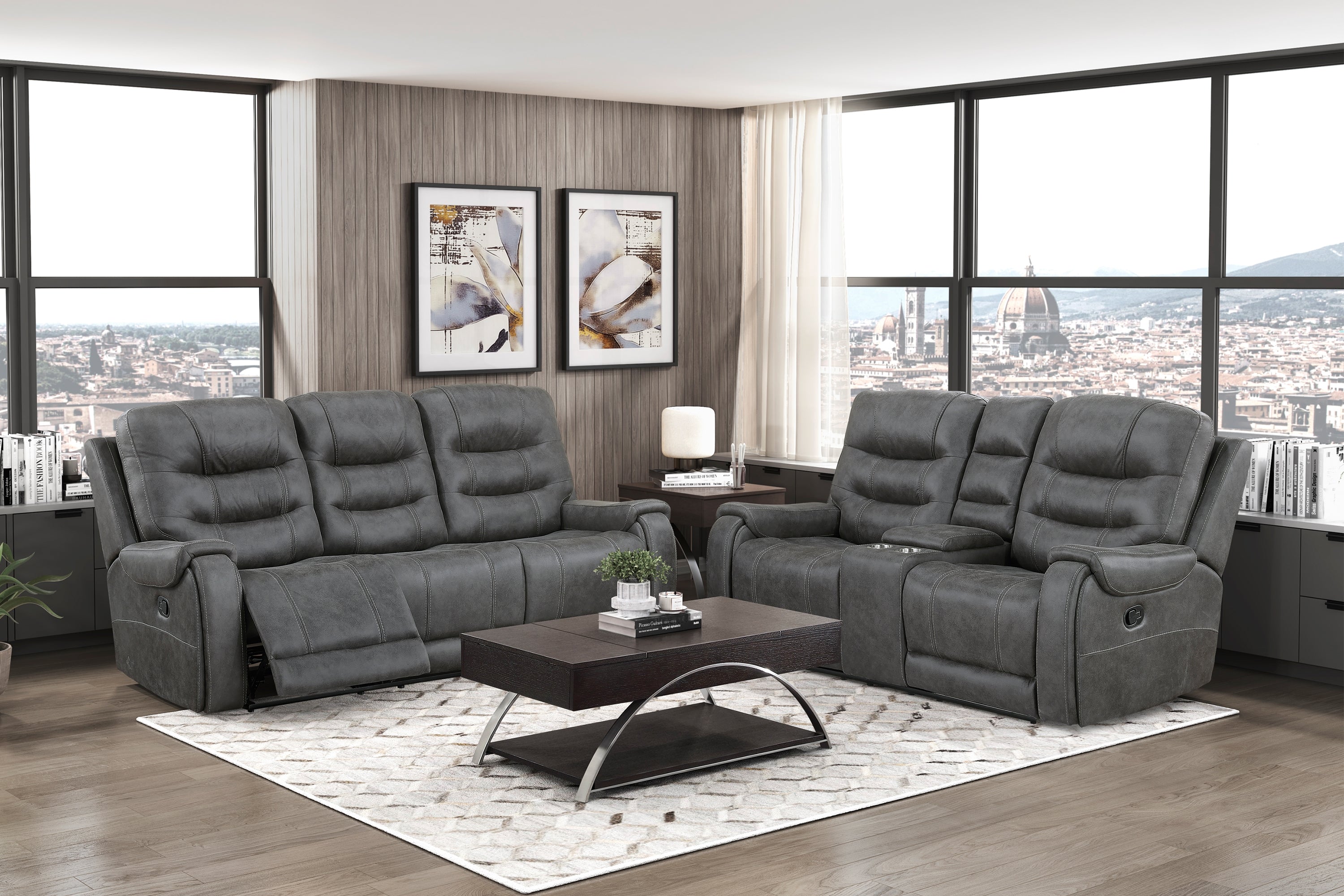Oberon Reclining Living Room Collection, 87" W