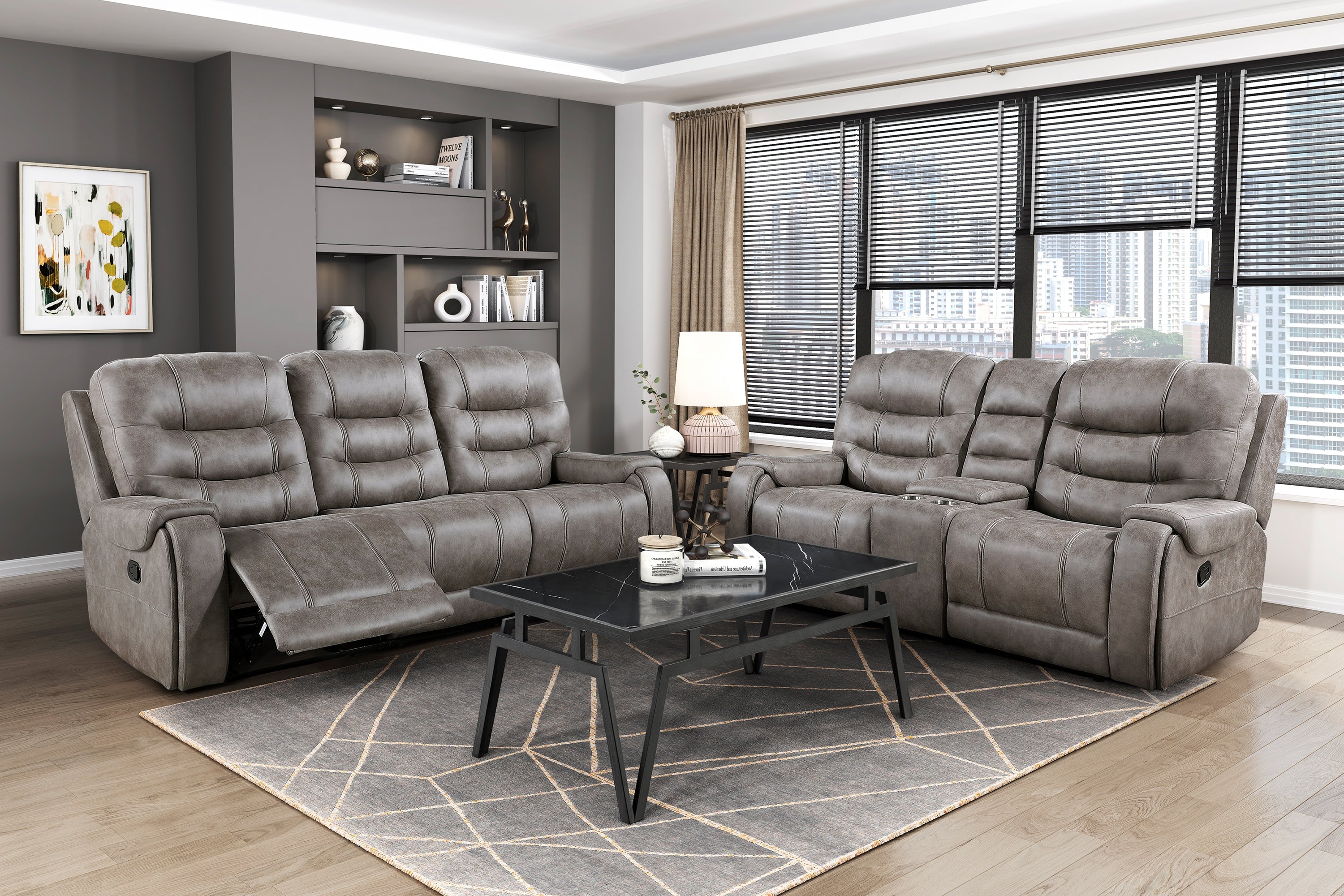 Oberon Reclining Living Room Collection, 87" W