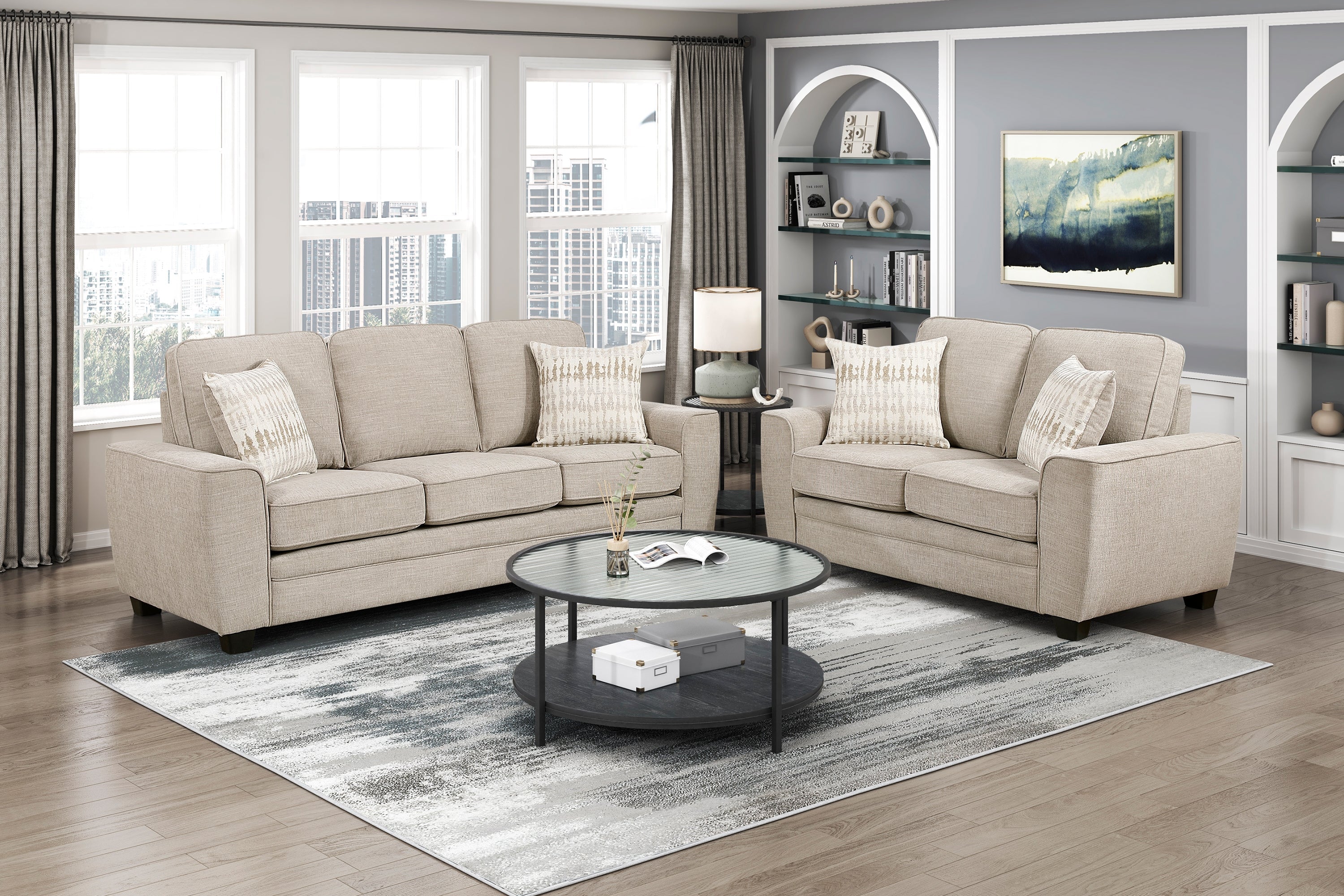 Zander Living Room Collection, 83" W