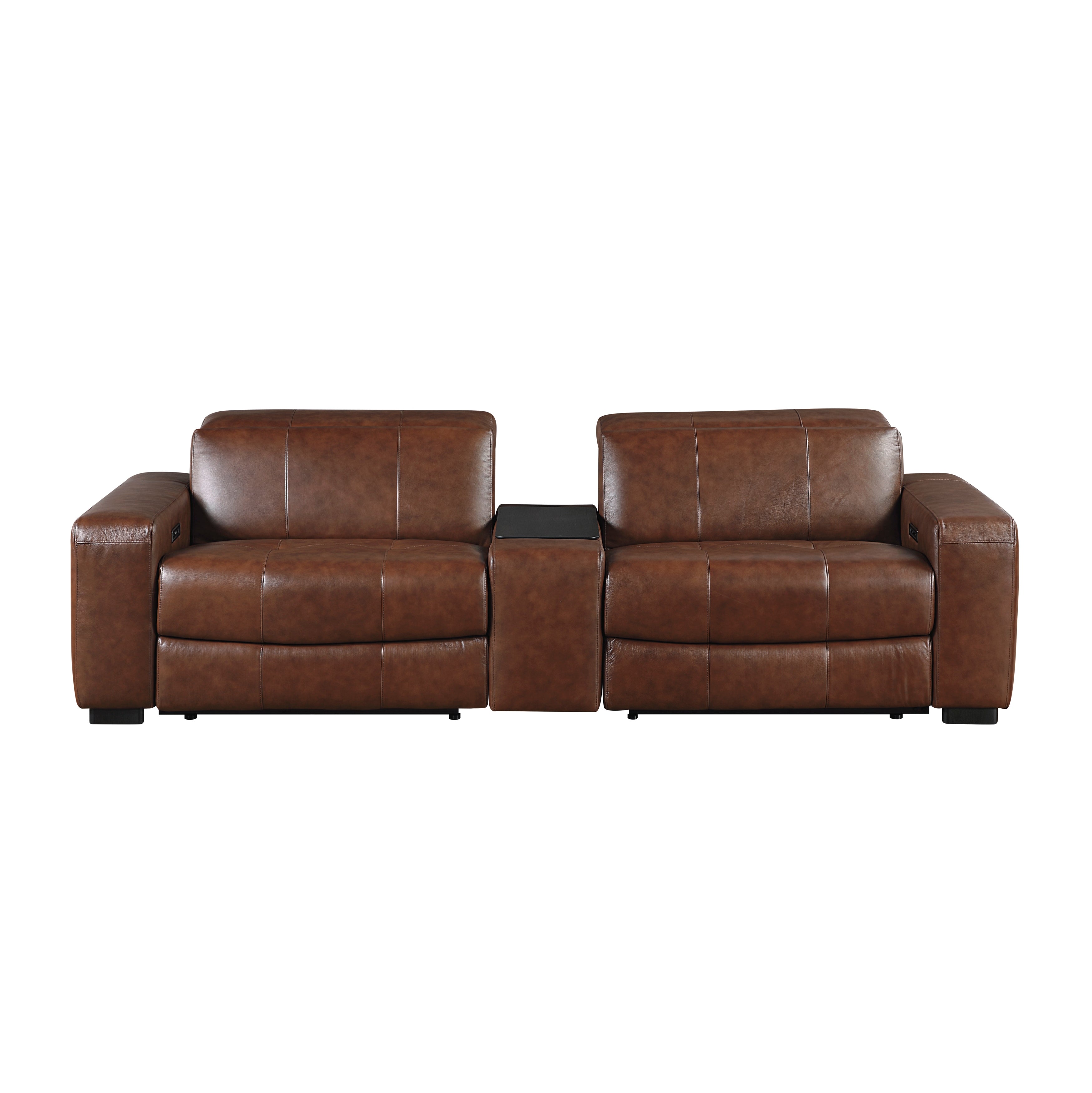 Sutton Power Reclining Leather Living Room Collection, 126" W