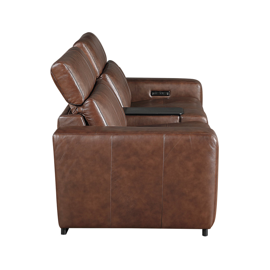 Sutton Power Reclining Leather Living Room Collection, 126" W
