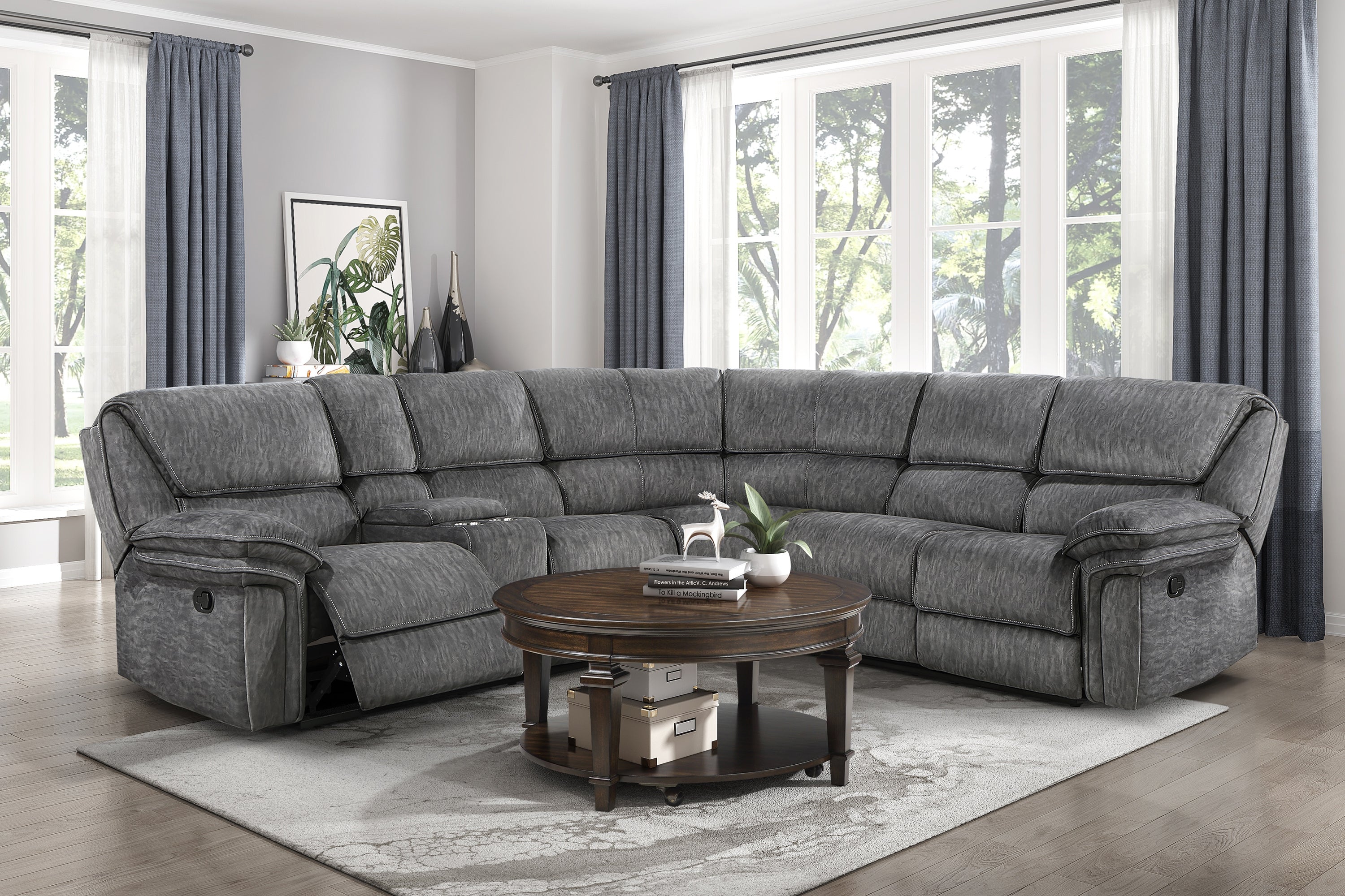 Muirfield 3 Pc. Reclining Sectional, 117" W